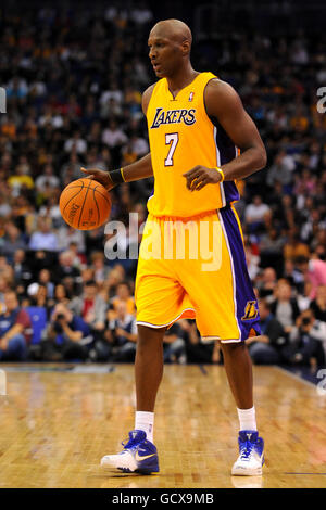 Basketball - NBA - Vorsaison Tour - Minnesota Timberwolves gegen LA Lakers - O2 Arena. Lamar Odom, LA Lakers Stockfoto