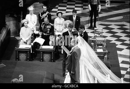 Royalty - Prinz von Wales und Dame Diana Spencer Hochzeit - London Stockfoto