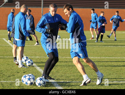 Fußball - UEFA Champions League - Gruppe C - Rangers V Manchester United - Rangers Trainingseinheit - Murray Park Stockfoto