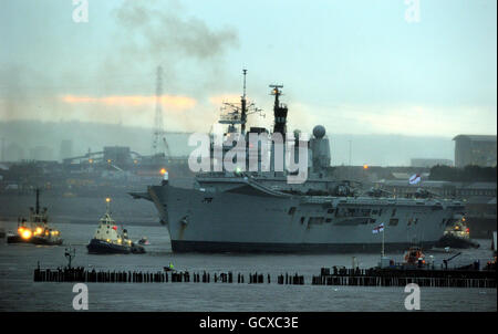 HMS Ark Royal Abschied Reise Stockfoto