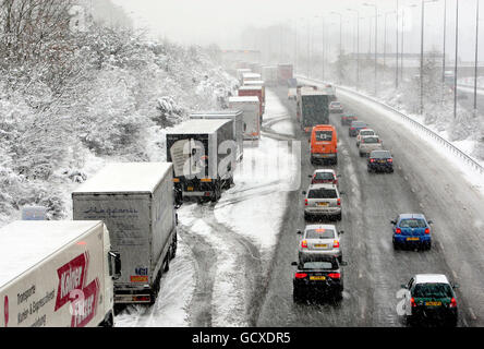 1. Dezember Winterwetter Stockfoto