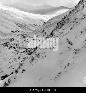 Gebäude und Sehenswürdigkeiten - Cairngorms. Cairn Gorm Mountain in Cairngorms, Inverness-Shire, Schottland Stockfoto