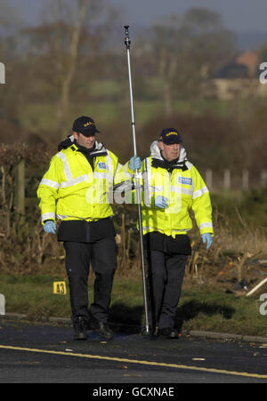 Zwei Tote bei Absturz in Milltown Stockfoto