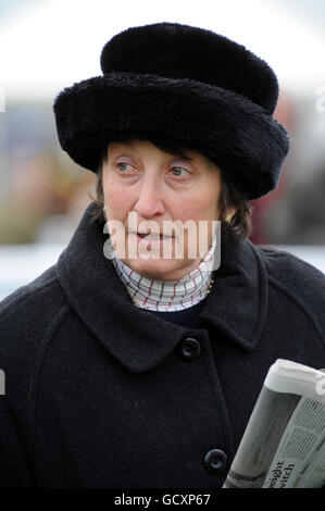 Pferderennen - Das Winterfestival - Rennbahn Newbury. Trainer Henrietta Knight Stockfoto