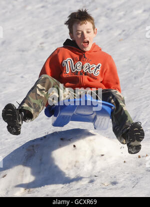 4. Dez. Winterwetter Stockfoto