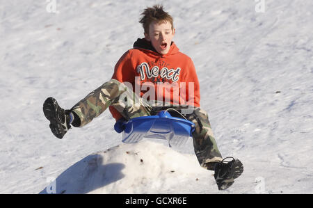 4. Dez. Winterwetter Stockfoto