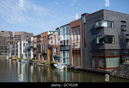 Modernen Grachtenhäuser auf Borneo Insel, Amsterdam, Holland, Niederlande, Europa Stockfoto