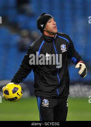 Fußball - Barclays Premier League - Manchester City / Everton - City of Manchester Stadium. Tim Howard, Torwart von Everton. Stockfoto