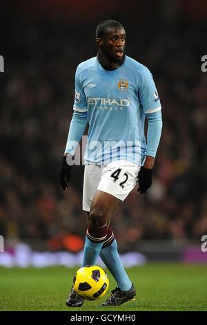 Fußball - Barclays Premier League - Arsenal gegen Manchester City - Emirates Stadium. Gnegneri Toure Yaya, Manchester City Stockfoto