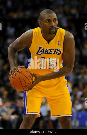 Basketball - NBA - Vorsaison Tour - Minnesota Timberwolves gegen LA Lakers - O2 Arena. Ron Artest, LA Lakers Stockfoto