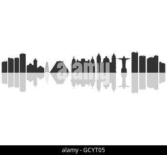 Skyline von Rio De janeiro Stockfoto