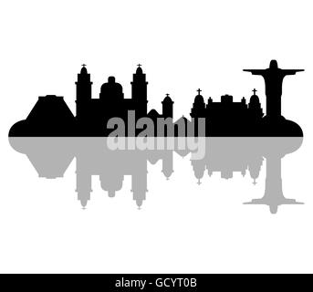 Skyline von Rio De janeiro Stockfoto