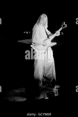 Die ursprüngliche Aufstellung der Rock Band "Kansas" live im Konzert in der Hollywood-Sportatorium, Hollywood, FL. im Jahr 1980. Stockfoto