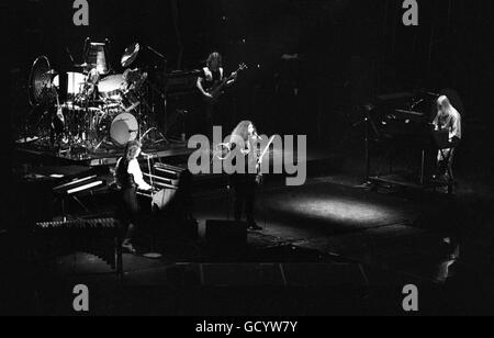 Die ursprüngliche Aufstellung der Rock Band "Kansas" live im Konzert in der Hollywood-Sportatorium, Hollywood, FL. im Jahr 1980. Stockfoto