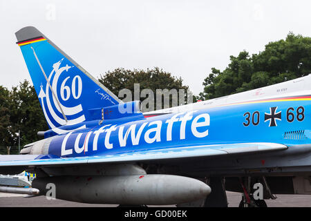 Wunderschöne Farbe auf eine GAF Taifun EF2000 auf 2016 Royal International Air Tattoo. Stockfoto