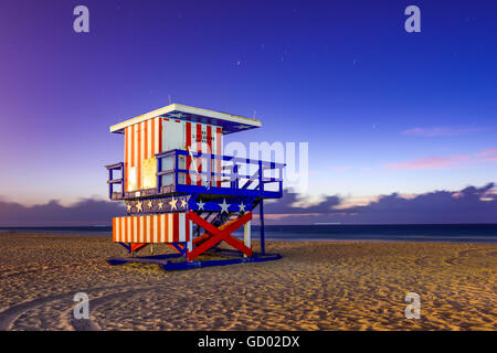 Miami Beach, Florida, USA der Morgendämmerung. Stockfoto