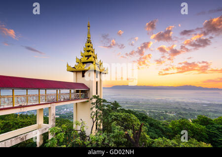 Mandalay Hill, Myanmar am Morgen. Stockfoto