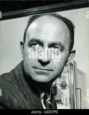 Enrico Fermi (1901-1954), italienischer Physiker, Nobelpreisträger 1938 und von Mussolini 1939 im Exil. Er nahm die US-Staatsbürgerschaft an und arbeitete an der Entwicklung der Atombombe. Stockfoto