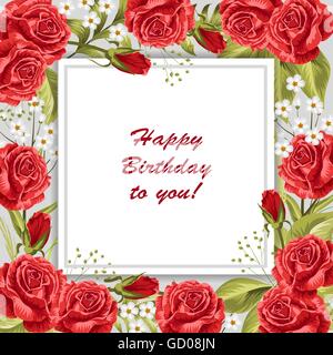 Alles Gute zum Geburtstag Grußkarte. Stock Vektor