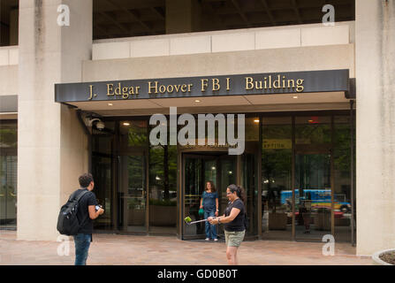 J Edgar Hoover FBI Zeichen Washington DC Stockfoto