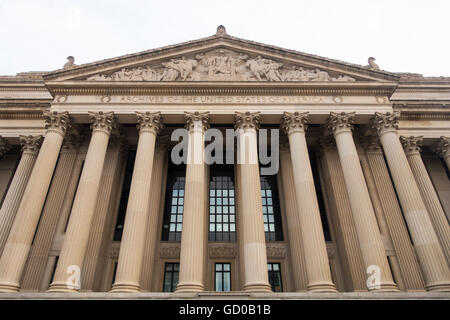 Äußere National Archives Washington DC Datensätze Stockfoto