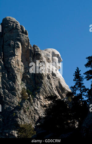 South Dakota.  Black Hills.  Mount Rushmore Nationalmonument. Washingtons Kopf. Stockfoto