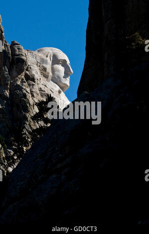 South Dakota.  Black Hills.  Mount Rushmore Nationalmonument. Washingtons Kopf. Stockfoto