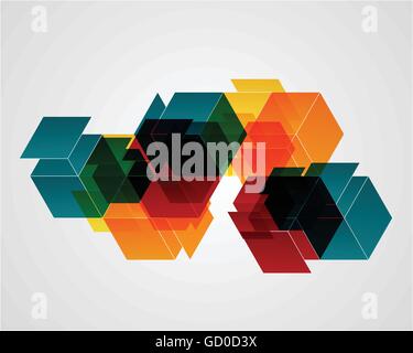 Abstrakte geometrische Formen Hintergrund-Vektor-illustration Stock Vektor