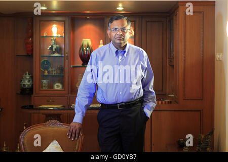 Mumbai, Maharashtra, Indien. 4. Juni 2014. 4. Juni 2014 - Mumbai, Indien:. Natarajan Chandrasekaran, CEO von TATA Consultancy Services (TCS), ist der höchste bezahlte CEO in Indien, in seinem Haus bei Worli Seaface, Mumbai. © Subhash Sharma/ZUMA Draht/Alamy Live-Nachrichten Stockfoto