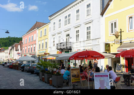 Waidhofen ein der Ybbs: quadratisch, Unterer Stadtplatz, Österreich, Niederösterreich, Niederösterreich, Mostviertel Stockfoto