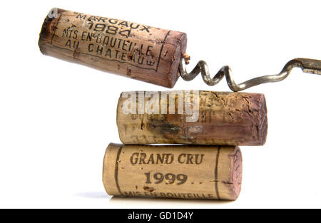 Korken von französischen Wein Stockfoto