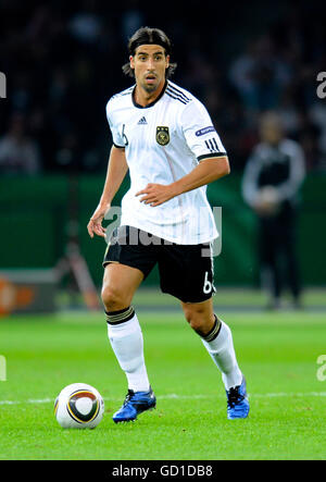 Sami Khedira, Spiel Qualifikation für die UEFA Fußball-Europameisterschaft 2012, Deutschland - Türkei 3:0 im Berliner Olympia Stockfoto