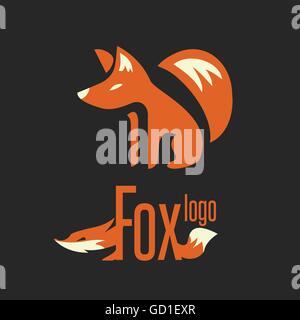 Fox-Logo auf einfache Weise entwickelt, so dass es Verwendung für mehrere schlägt wie Logo, Zeichen, Symbol oder Icon. Stock Vektor
