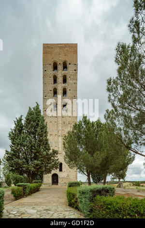 San Nicolas Turm, Coca-Dorf, Segovia, Provinz von Kastilien und Leon, Spanien Stockfoto