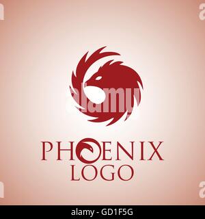 Phoenix-Logo auf einfache Weise entwickelt, so dass es Verwendung für mehrere schlägt wie Logo, Zeichen, Symbol oder Icon. Stock Vektor