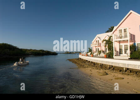 Typische Loyalist Haus, Hope Town, Elbow Cay, Abacos. Bahamas Stockfoto