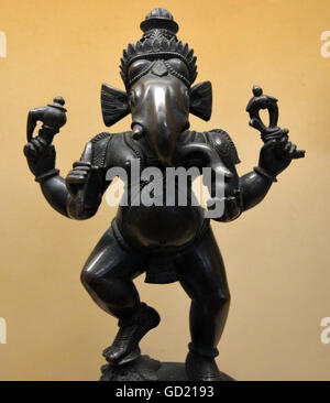 Lord Ganesh Idol aus Metallen gefertigt. Stockfoto