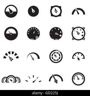 Vector schwarz m-Icon-set Stock Vektor