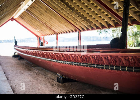 Maori Boot, Waitangi Treaty Grounds, Bay of Islands, Region Northland, North Island, Neuseeland, Pazifik Stockfoto