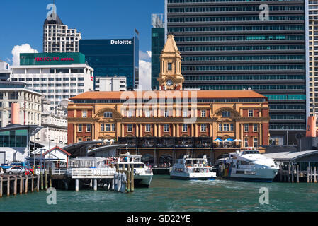 Auckland Ferry Terminal, Auckland, Nordinsel, Neuseeland, Pazifik Stockfoto