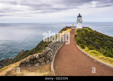 Cape Reinga Leuchtturm (Te Rerenga Wairua Leuchtturm), Aupouri Peninsula, Northland, North Island, Neuseeland, Pazifik Stockfoto