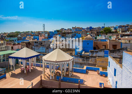 Dächer in Jodhpur, die blaue Stadt, Rajasthan, Indien, Asien Stockfoto