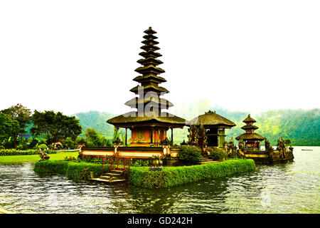 Pura Ulun Danu Tempel, Lake Bratan, Bali, Indonesien, Südostasien, Asien Stockfoto