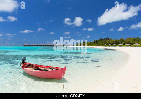 Olhuveli Beach und Spa Resort, Süd Male Atoll, Kaafu Atoll, Malediven, Indischer Ozean, Asien Stockfoto