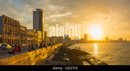 Der Malecon, Havanna, Kuba, Karibik, Karibik, Mittelamerika Stockfoto