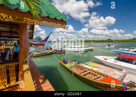 Koh Panyee Fischerdorf Stockfoto