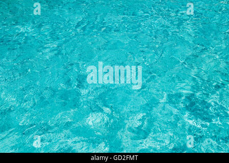 Schwimmbad Aqua Blauwasser Hintergrundtextur Stockfoto