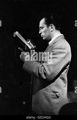 Jack Kerouac in ein Poesie-Lesung Stockfoto