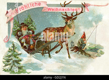 Weihnachten, Weihnachtsmann, 'Merry Christmas!', Postkarte, Deutschland, um 1903, Zusatzrechte-Clearences-nicht verfügbar Stockfoto