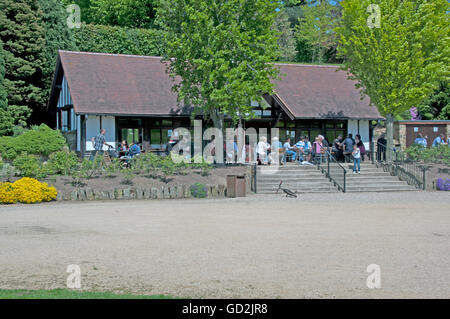 Calverley Garten Cafe, Royal Tunbridge Wells, Kent, Stockfoto